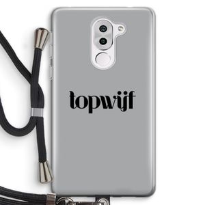 Topwijf Grijs Zwart: Honor 6X Transparant Hoesje met koord