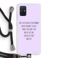 Zelfvertrouwen: Samsung Galaxy A71 Transparant Hoesje met koord