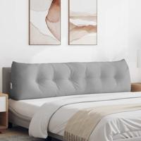 VidaXL Rugkussen wolkengrijs 180 x 24 x 50 cm stof