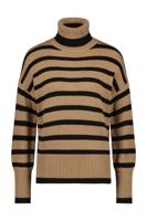Britt stripe pullover - taupe/black - 07560