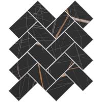 Visgraat Mozaïek Tegel Zelfklevend - Ceasar XL Zwart - 272x240x4mm