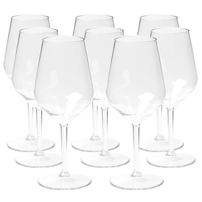 Wijnglas - 20x - transparant - onbreekbaar kunststof - 470 ml
