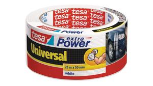 1x Tesa ducttape Extra Power universeel wit 25 mtr x 5 cm klusbenodigdheden   -