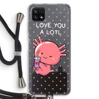 Love You A Lotl: Samsung Galaxy A22 5G Transparant Hoesje met koord