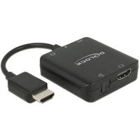 Delock 62784 HDMI / USB-micro-B Adapter [1x HDMI-stekker - 1x HDMI-bus, Micro-USB-bus] Zwart - thumbnail