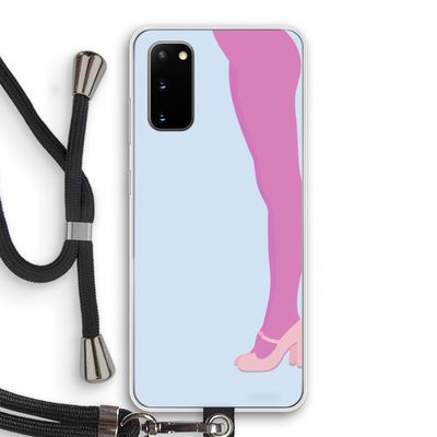 Pink panty: Samsung Galaxy S20 Transparant Hoesje met koord