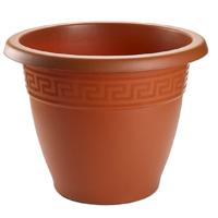 Plasticforte Plantenpot - terracotta bruin - 30x23 cm - bloempot - kunststof - rond