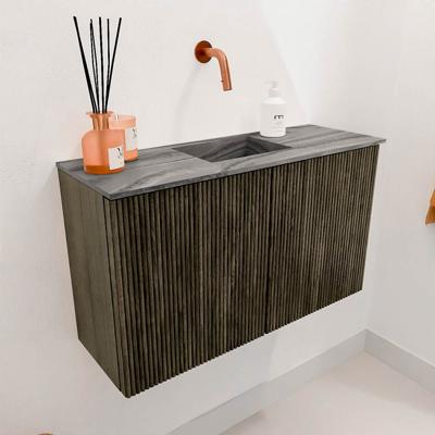 Toiletmeubel Mondiaz Joya Dlux | 70 cm | Meubelkleur Shadow | Faye wastafel Sombra Wasbak Midden | Zonder kraangat(en)