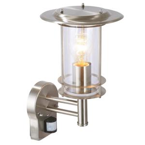 Brilliant RVS buitenlamp met sensor York 44797/82