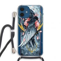 Golden Raven: iPhone 12 mini Transparant Hoesje met koord