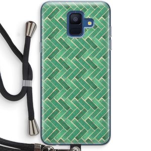 Moroccan tiles 2: Samsung Galaxy A6 (2018) Transparant Hoesje met koord