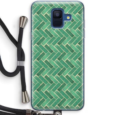 Moroccan tiles 2: Samsung Galaxy A6 (2018) Transparant Hoesje met koord