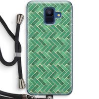 Moroccan tiles 2: Samsung Galaxy A6 (2018) Transparant Hoesje met koord