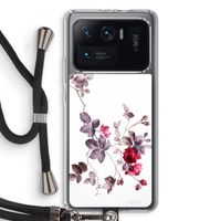 Mooie bloemen: Xiaomi Mi 11 Ultra Transparant Hoesje met koord