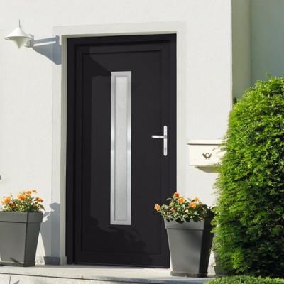 Voordeur 108x200 cm PVC antracietkleurig