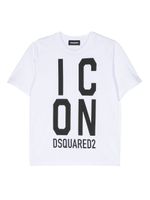 DSQUARED2 KIDS t-shirt en coton à logo imprimé - Blanc - thumbnail