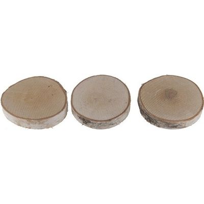 3x Houten decoratie schijfjes 8-11 cm