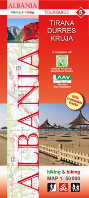 Wandelkaart - Fietskaart 5 Tirana - Durres - Kruja | Huber Verlag