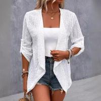 Shawl Collar Casual Loose Plain Jacket