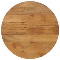 Tafelblad rond Ø 80x3,8 cm massief ruw mangohout