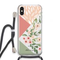 Sweet heaven geometrics: iPhone X Transparant Hoesje met koord