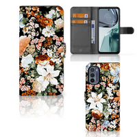 Hoesje voor Motorola Moto G62 5G Dark Flowers - thumbnail