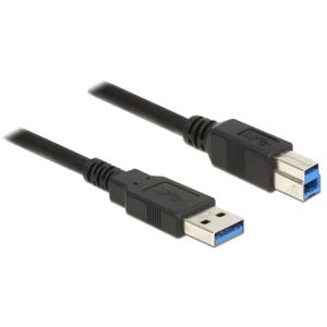 Delock USB-kabel USB 3.2 Gen1 (USB 3.0 / USB 3.1 Gen1) USB-A stekker, USB-B stekker 2.00 m Zwart Vergulde steekcontacten 85068