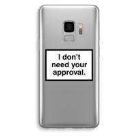 Don't need approval: Samsung Galaxy S9 Transparant Hoesje - thumbnail
