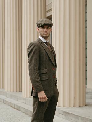 Maatpak Voor Heren | 3-delig Pak | Groen Visgraat | Finn Shelby | Peaky Blinders | Peaky Blinders