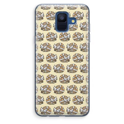 Slapende poes: Samsung Galaxy A6 (2018) Transparant Hoesje