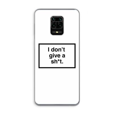 Don't give a shit: Xiaomi Redmi Note 9 Pro Transparant Hoesje