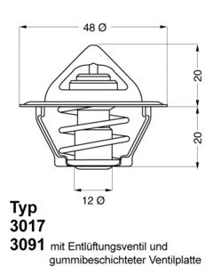 Wahler Thermostaat 3017.92D2