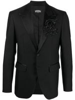 DSQUARED2 blazer à logo brodé de sequins - Noir