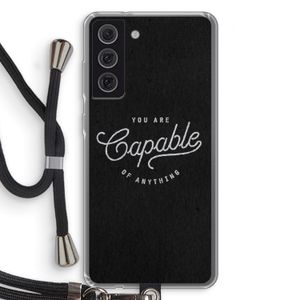 Capable: Samsung Galaxy S21 FE Transparant Hoesje met koord