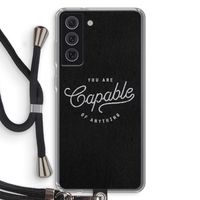 Capable: Samsung Galaxy S21 FE Transparant Hoesje met koord