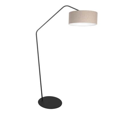 Steinhauer VloerlampZig-Zag zwart met grijze kap Ø 50cm - 4245ZW