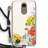 Wilde bloemen: LG K10 (2017) Transparant Hoesje met koord
