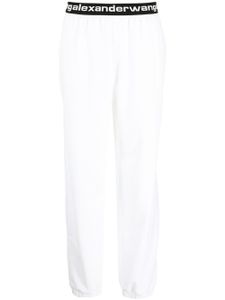 Alexander Wang pantalon de jogging à bande logo - Blanc
