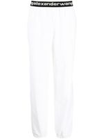 Alexander Wang pantalon de jogging à bande logo - Blanc