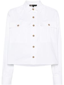 Maje chemise en popeline de coton - Blanc