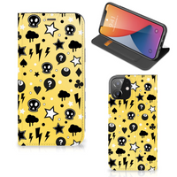 Mobiel BookCase iPhone 12 | iPhone 12 Pro Punk Geel - thumbnail