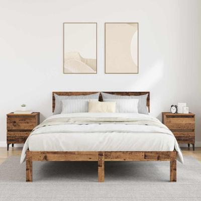 Bedkasten 2 st Old Wood 40x35x50 cm Engineered Wood