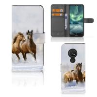 Nokia 7.2 | Nokia 6.2 | Telefoonhoesje | Met pasjeshouder | Paarden