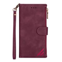 iPhone 12 Mini hoesje - Bookcase - Patroon - Pasjeshouder - Portemonnee - Kunstleer - Bordeaux Rood