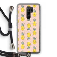 Ananas: Xiaomi Redmi 9 Transparant Hoesje met koord
