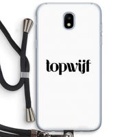 Topwijf Wit: Samsung Galaxy J5 (2017) Transparant Hoesje met koord