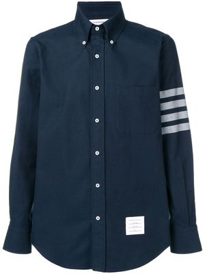 Thom Browne chemise à détails rayés - Bleu