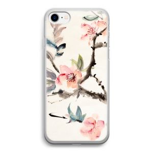 Japanse bloemen: iPhone SE 2020 Transparant Hoesje
