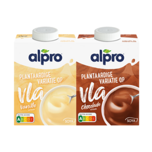 Alpro Vanille en Chocolade Vla 2 x 525g bij Jumbo