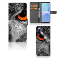 Sony Xperia 10 III | Telefoonhoesje | Met pasjeshouder | Uil